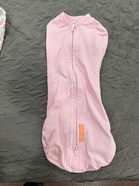 SwaddleMe Set of Two: Pink & Floral Front-Zip Infant Swaddle